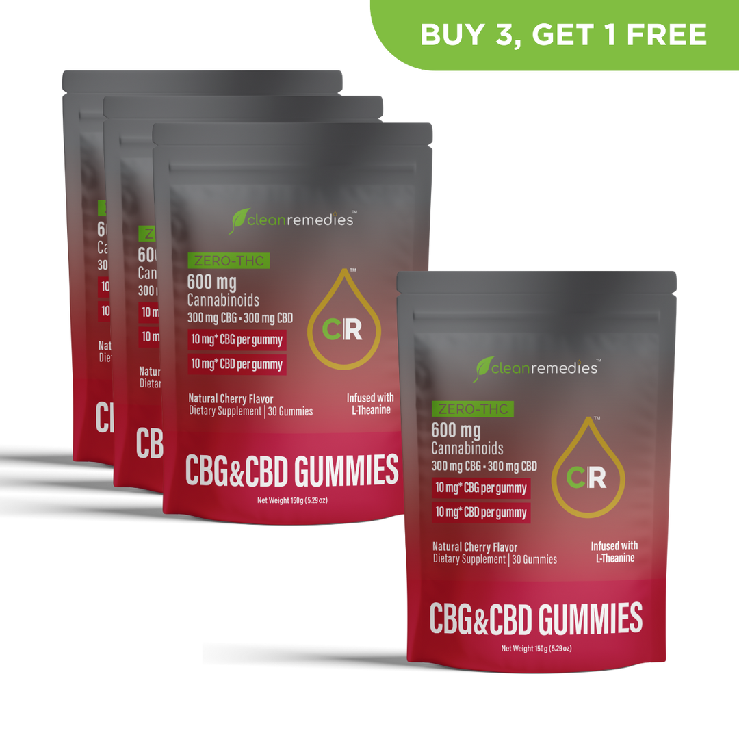CBG & CBD Optimal Wellness Gummies - Bundle (Buy 3, get 1 Free
