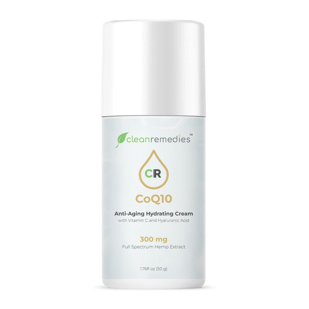 CoQ10 Anti-Aging Hydrating CBD Cream Vitamin C 300mg – Clean Remedies