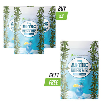 Delta 9 THC Drink Mix Blue Raspberry Flavored Mocktails - Bundle