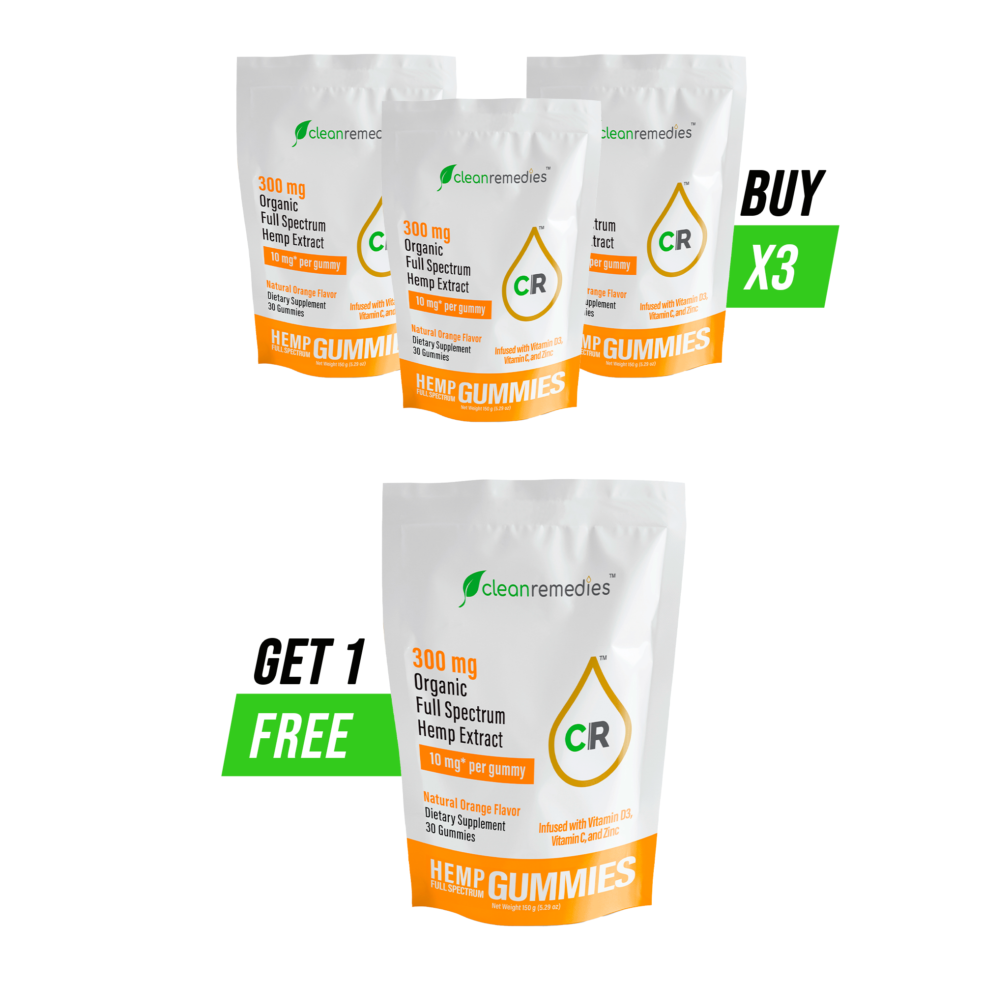 Immunity Boost CBD Sour Gummies 1200mg - Bundle