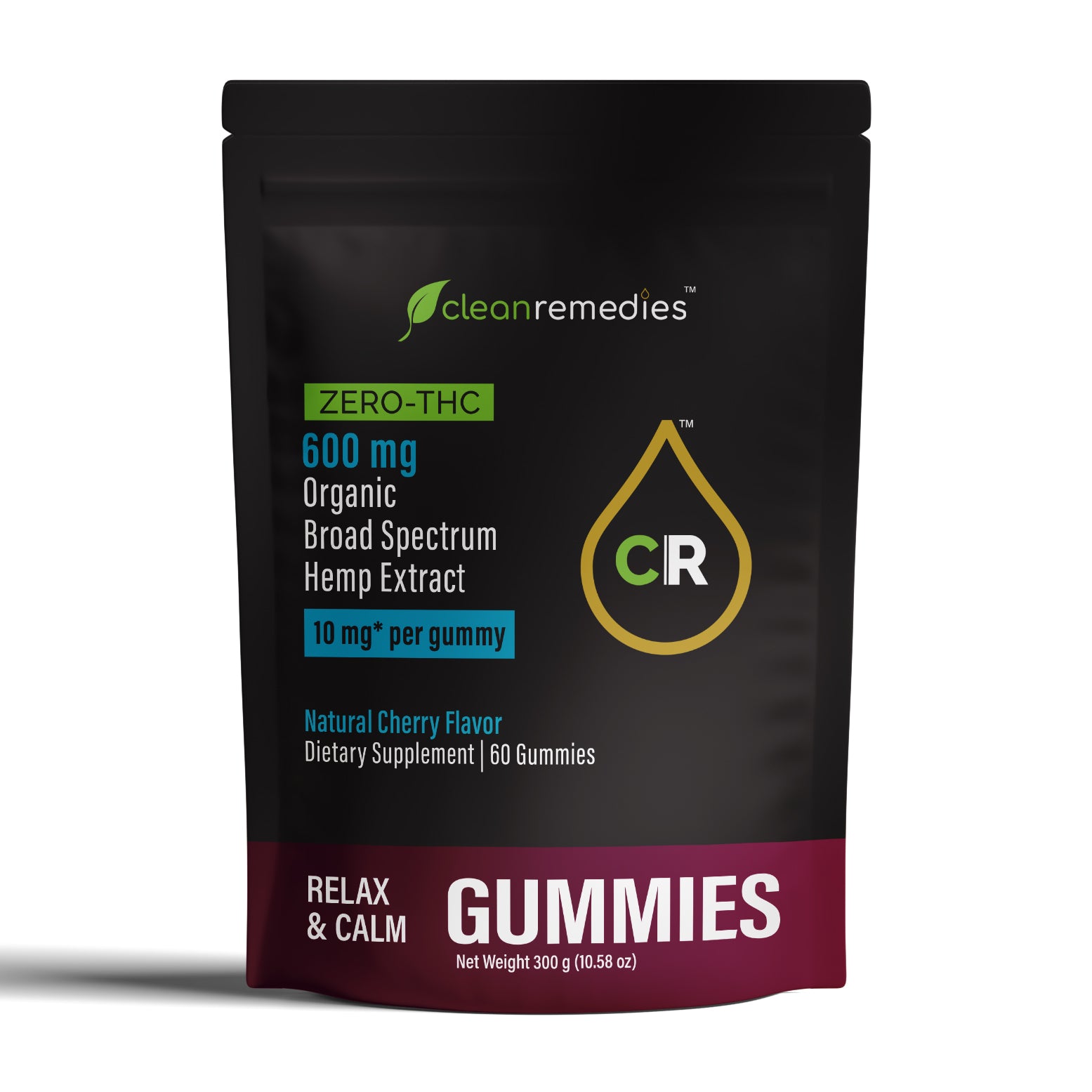 Clean Remedies Gummies packaging on a white background - 60 Count / 600mg