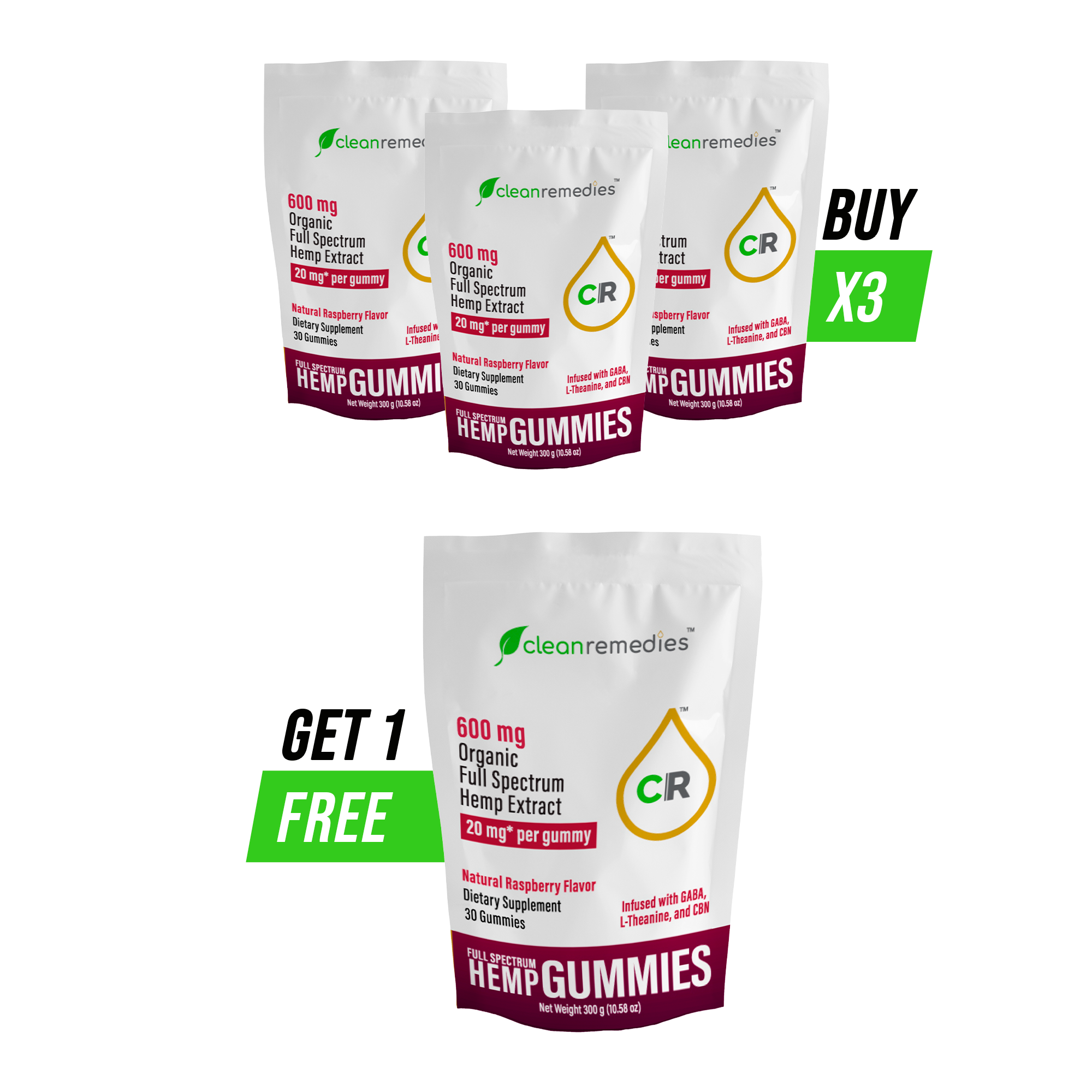 Sleep & Soothe CBD Gummies – Bundle - 30 Count / 600mg